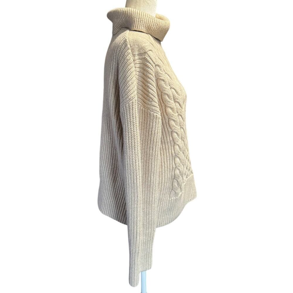 Banana Republic Cable Knit Cowl Neck Sweater – Cream – Size M - Picture 3 of 6
